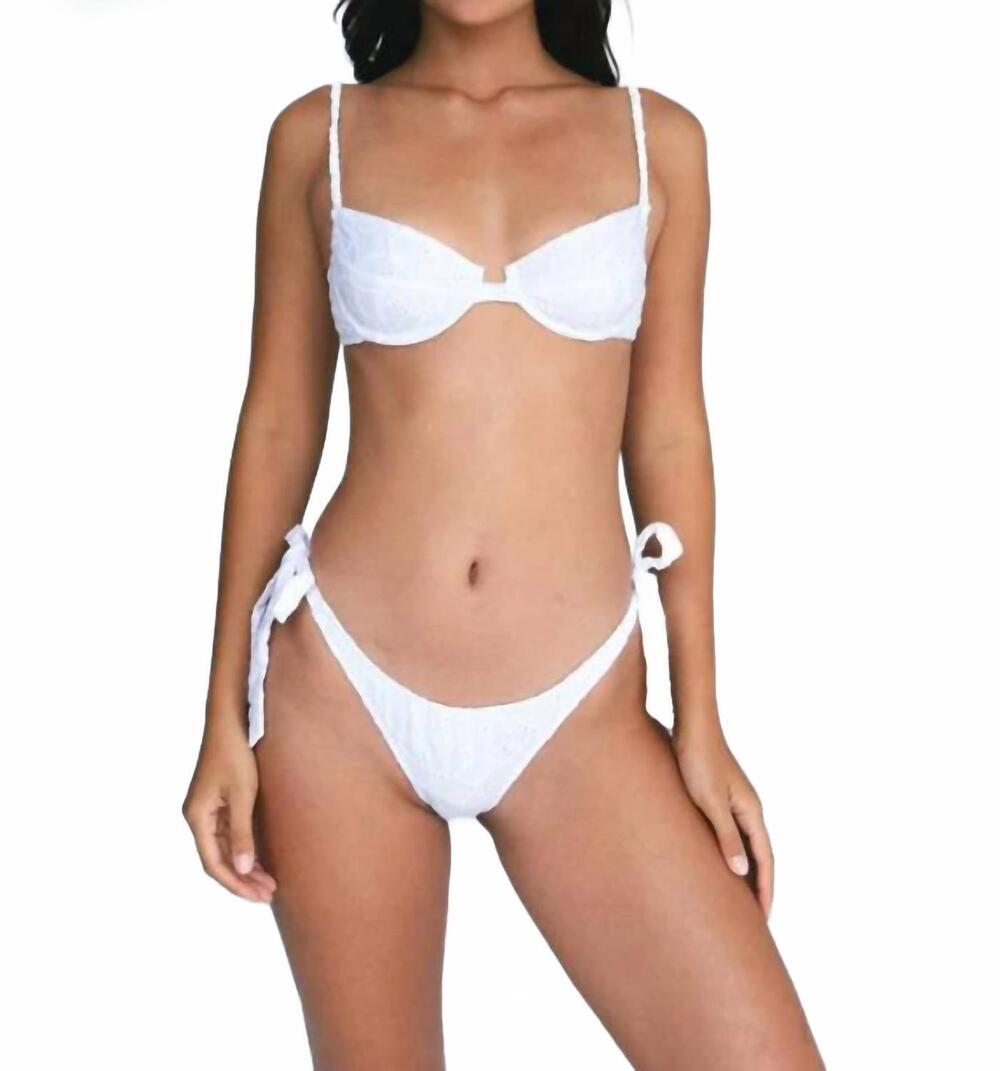 NEW INDAH terra eyelet bikini bottom in white